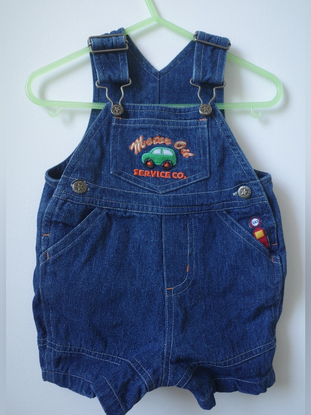 Vintage Baby Headquarters 100% cotton overall with embroidered cars size 3/6M